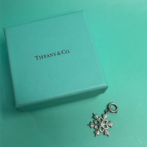 Tiffany & Co. Jewelry - Tiffany & Co Sterling Silver Snowflake Charm Winter Holiday Christmas Pendant